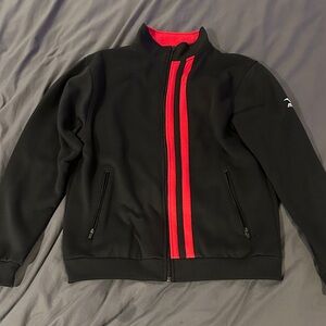 Mizuno Black and Red Zip up Sweatshirt Jacket